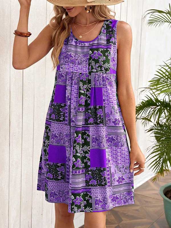 Printed Sleeveless Dress