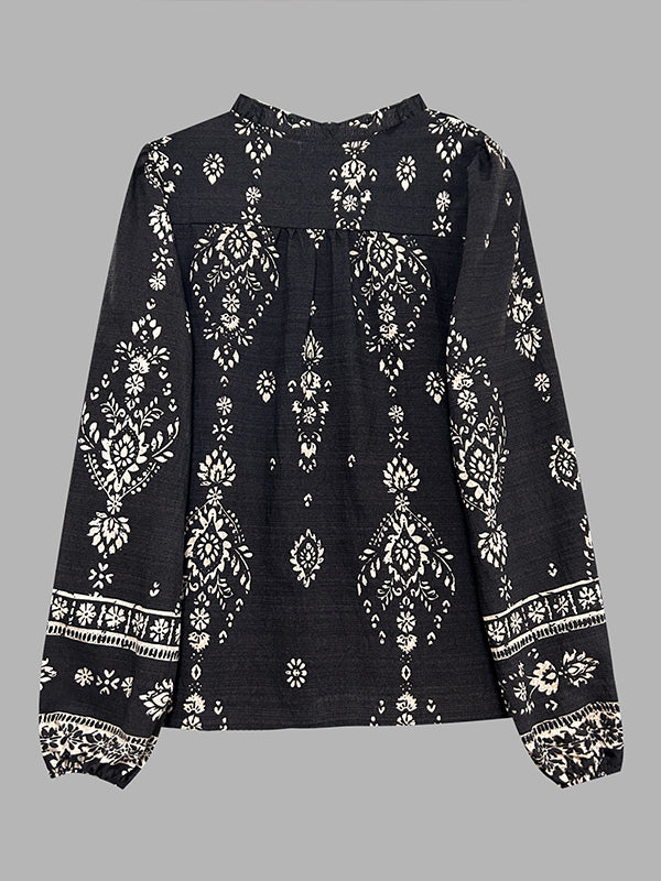 Printed Button-Front Shirt