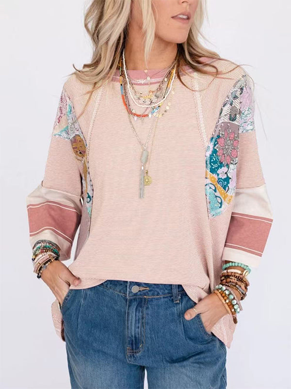 Printed Combo Stripe Tee