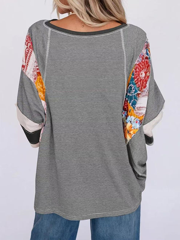 Printed Combo Stripe Tee