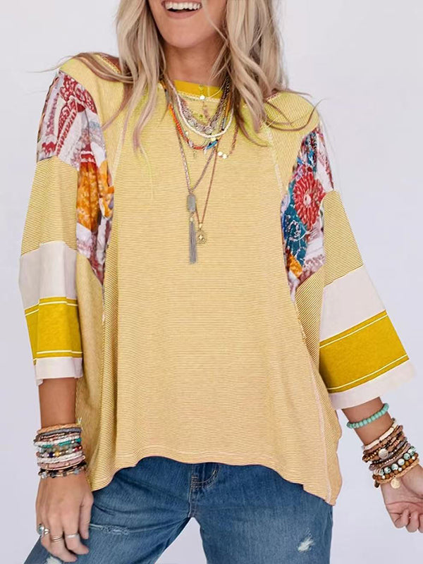 Printed Combo Stripe Tee