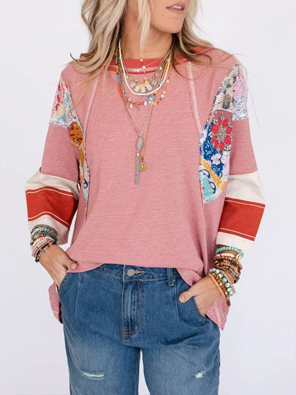 Printed Combo Stripe Tee