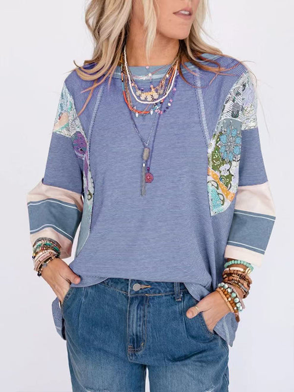 Printed Combo Stripe Tee