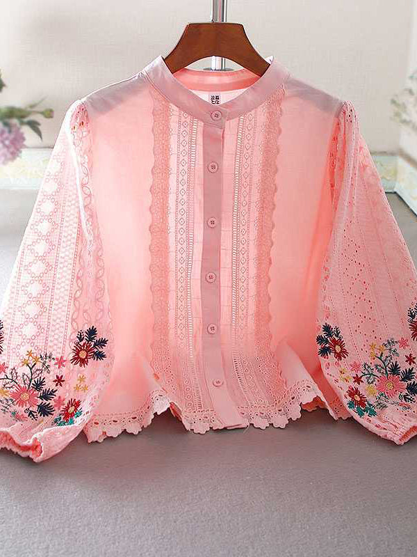 Embroidery Lace Shirt