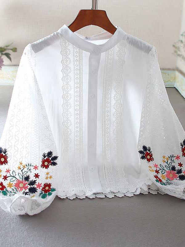 Embroidery Lace Shirt