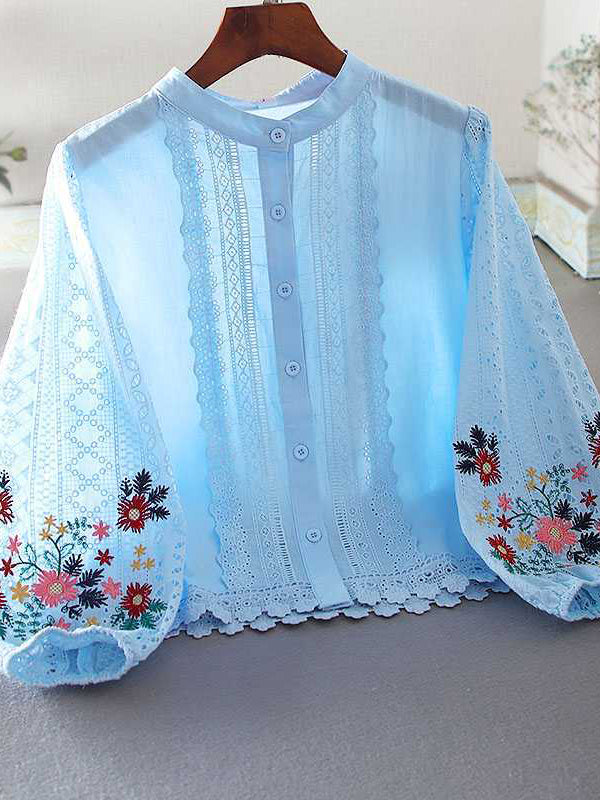 Embroidery Lace Shirt