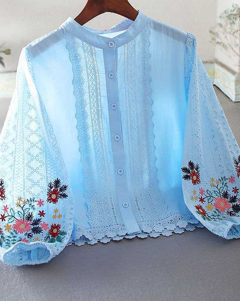 Embroidery Lace Shirt
