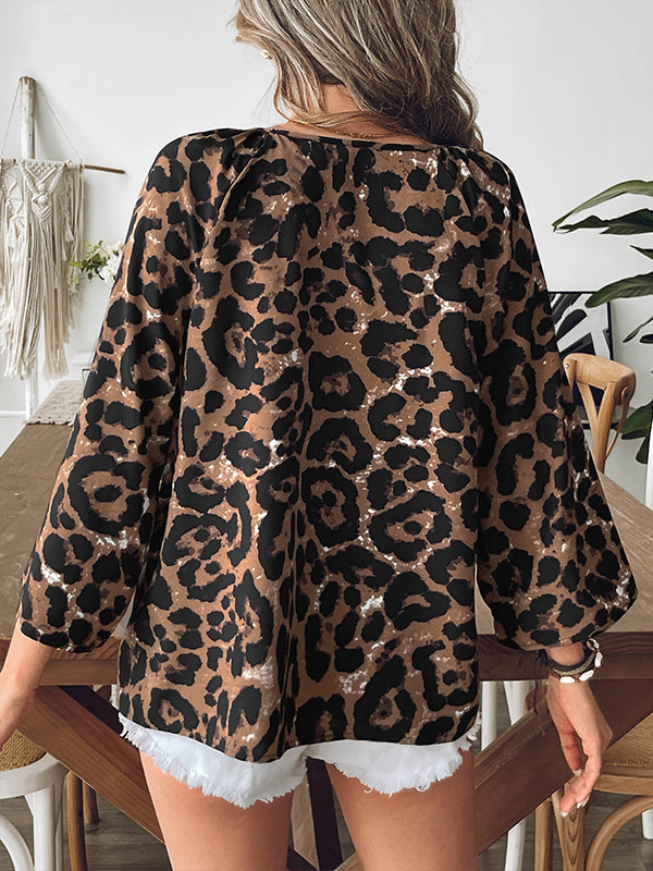 Leopard V-Neck Tee