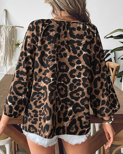 Leopard V-Neck Tee