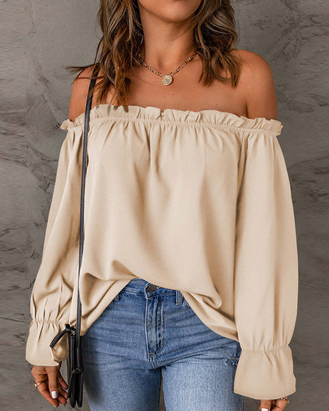 Solid Off-Shoulder Top
