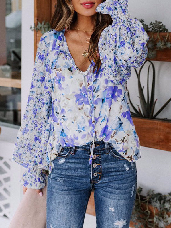 Printed Button-Front Shirt