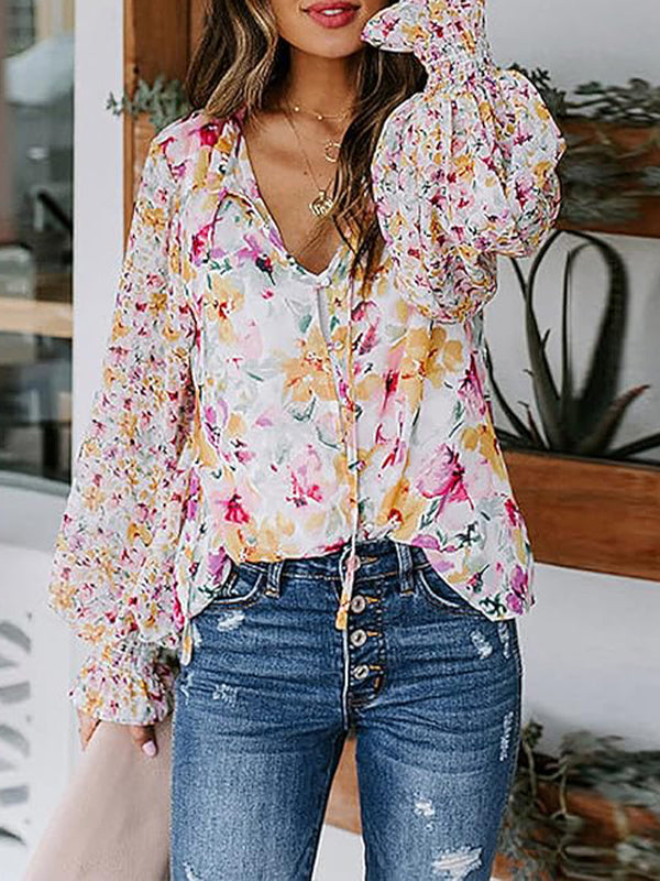 Printed Button-Front Shirt
