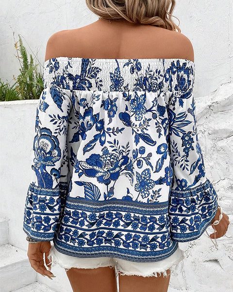 Printed Off-Shoulder Top