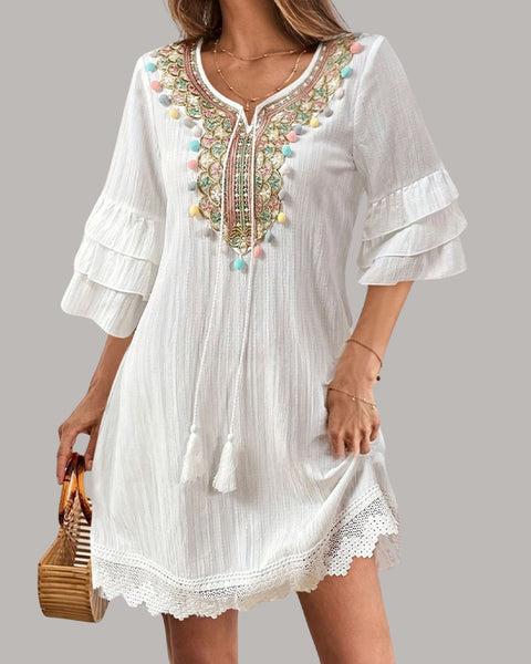 Lace Combo Boho Dress