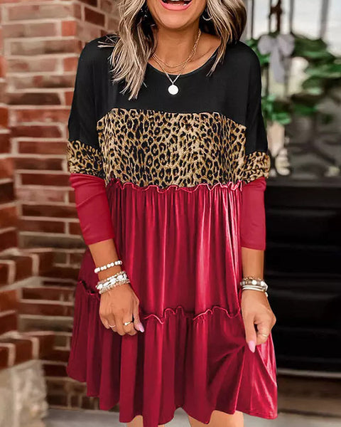 Leopard Combo Dress