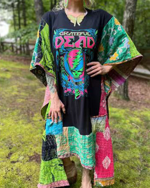 Boho Printed Combo Dress