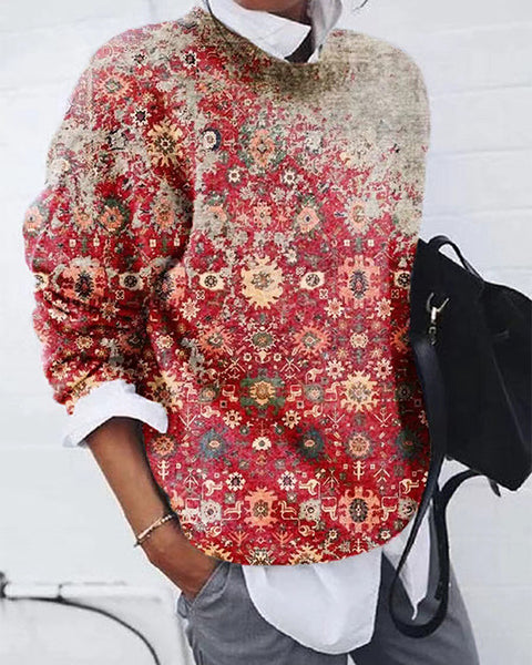 Printed Pullover Sweatshirt