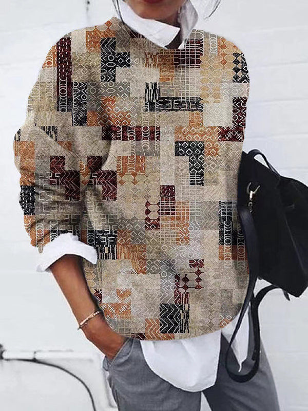 Printed Pullover Sweatshirt