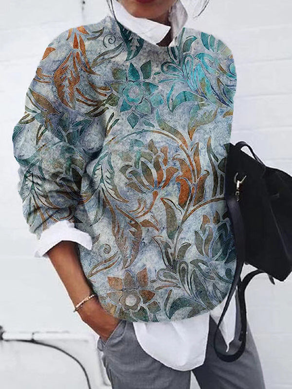 Printed Pullover Sweatshirt