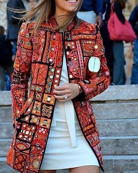 Printed Long Jacket