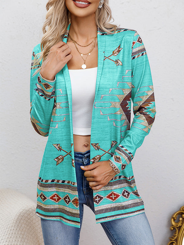 Printed Open-Front Duster