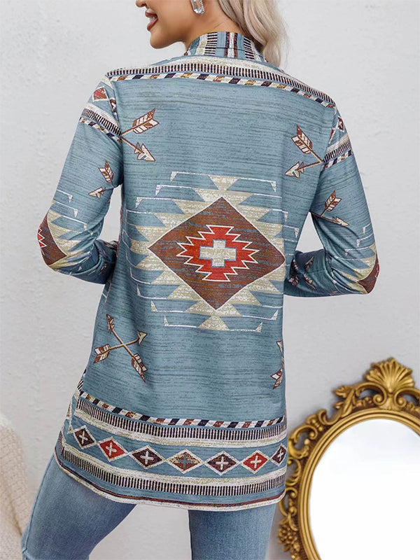 Printed Open-Front Duster