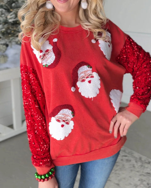 Santa Sequin Sweatshirt