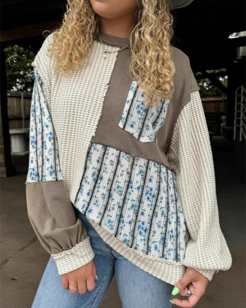 Printed Combo Sweatshirt