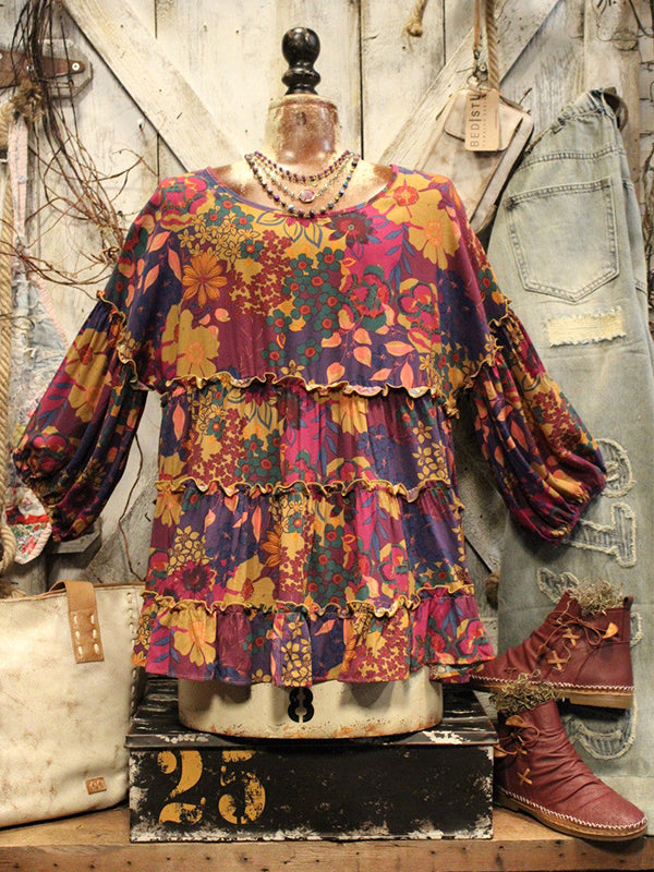 Floral Frilled Shirt