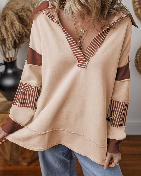 Stripe Combo Sweatshirt