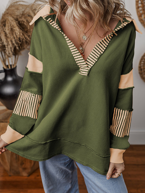 Stripe Combo Sweatshirt