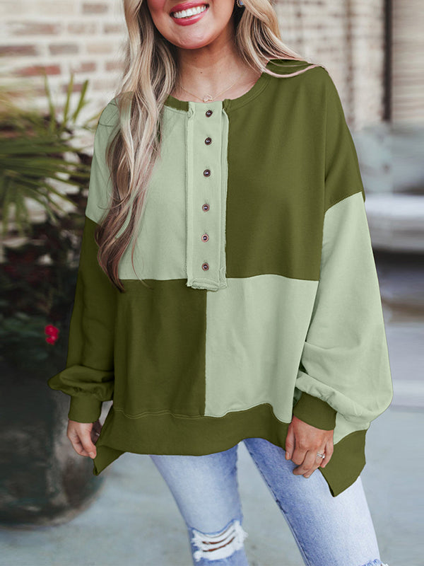 Colorblock Combo Sweatshirt