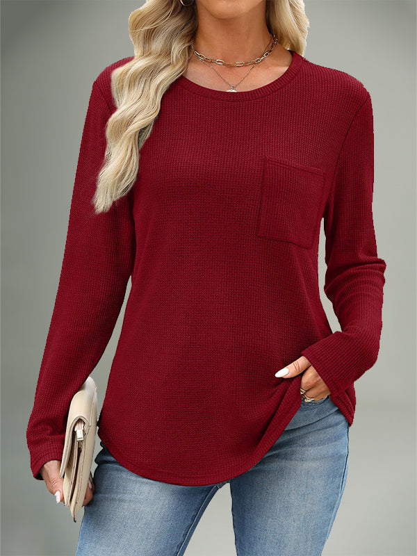Waffle Top with Chest Pocket